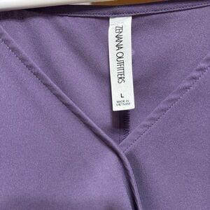 Zenana Outfitters Lavender V-Neck Blouse